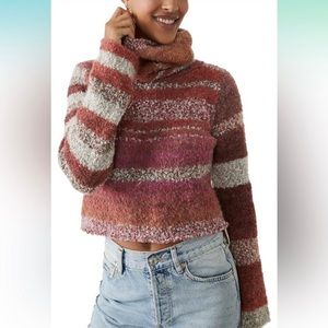 Free People My Girl Size XS Sweater
Turtleneck Cropped Sunset Combo Cropped